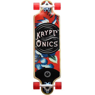 Kryptonics Drop-Down Longboard Complete Skateboard, 32" x 8"
