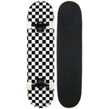 PRO Skateboard Complete Pre-Built CHECKER PATTERN 7.75 in Black/White